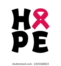 Breast cancer awareness hope poster design vector