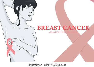 breast cancer awareness illustration vector