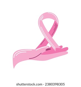 breast cancer awareness isolated illustration