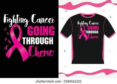 breast Cancer Awareness Lettering T-shirt design For women t-shirt design