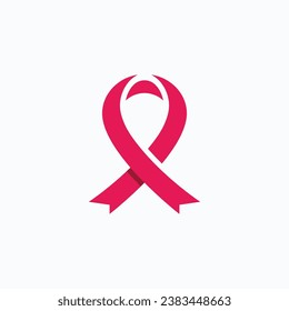 Breast cancer awareness logo design. Illustration icon vector