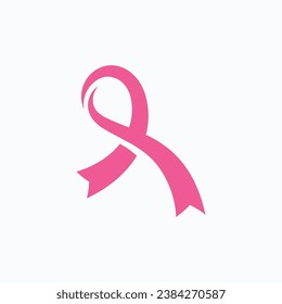 Breast cancer awareness logo design. Illustration icon vector