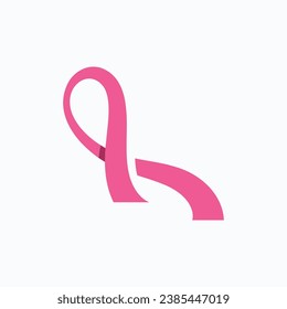 Breast cancer awareness logo design. Illustration icon vector