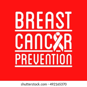 Breast Cancer Awareness logo. Vector ribbon and cancer prevention sign for banner and social poster and stickers. Isolated.