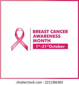 Breast Cancer Awareness Month !-31 October Vector Background. October Pink Month Vector Logo, Pink Ribbon. Breast Care. Together We Rise. Breast Cancer Awareness. Pink Month Vector. Think Pink.