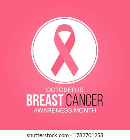 Breast Cancer Awareness Month is an annual international health campaign organized by major breast cancer charities every October to increase awareness of the disease. Vector illustration.