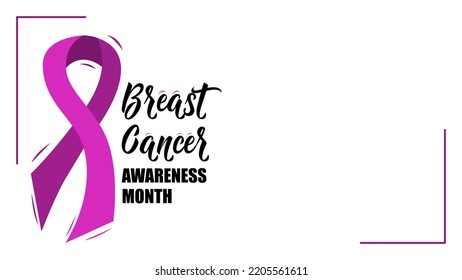 Breast cancer awareness month background with pink ribbon. Hand drawn design elements for appeal advertisement