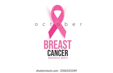 Breast Cancer Awareness Month. background, banner, card, poster, template. Vector illustration.