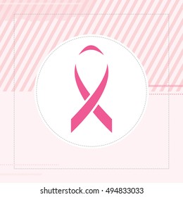 Breast cancer awareness month background. Pink ribbon campaign