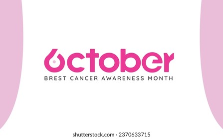 Breast Cancer Awareness Month Banner. Logo Vector for poster. Message for women. Fight with Breast Cancer 