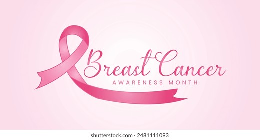 Breast cancer awareness month banner