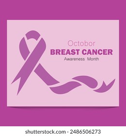 Breast Cancer Awareness Month banner ,Creative vector illustration of breast cancer awareness campaign in October month