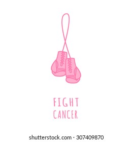 Breast Cancer Awareness Month Banner. Logo for poster. Message for women. Check yourself.