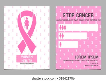 Breast Cancer Awareness Month. Banners, Flyers, Placards and Posters. 