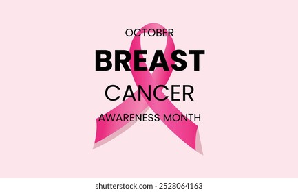 Breast Cancer Awareness Month (BCAM) is October. Banner, poster, card, background design. Vector illustration.pink October . 