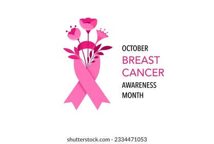 Awareness Ribbon With Bra Pink Symbol Or Icon. 24146153 Vector Art
