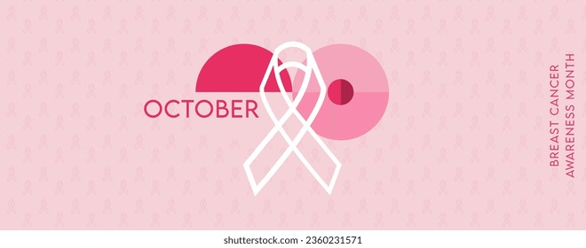 Breast Cancer Awareness Month concept banner. Vector concept illustration