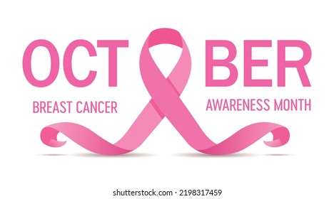 Breast Cancer awareness month conceptual poster design with pink ribbon