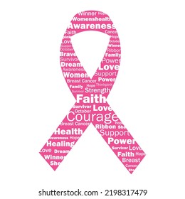 Breast Cancer awareness month conceptual poster design with pink ribbon