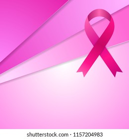 Breast cancer awareness month. Corporate ribbon tape vector design