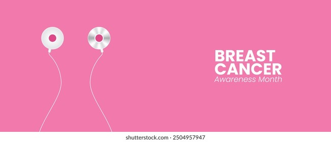 Breast Cancer Awareness Month. Breast Cancer Day creative design for vector illustration. 3d design for Breast Cancer Day.