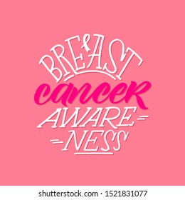 Breast Cancer Awareness Month Design. Pink Poster. Creative Pink And White Round Design, Motivational Banner