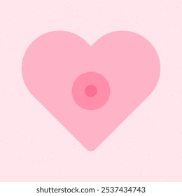 Breast Cancer Awareness Month. Heart on pink background, concept of early detection of the disease, struggle and hope.