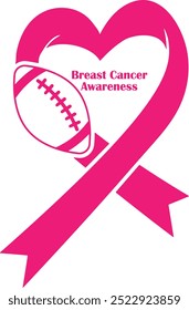 A Breast Cancer Awareness Month icon designed to be versatile, smooth, and clean, with a heartfelt touch, making it perfect for women’s logos, posters, t-shirts, and other graphic projects