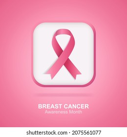 Breast cancer awareness month Icons. Women Health, care.  Women day. Check up. 3D Vector Illustrations. Web banner. Modern design. 