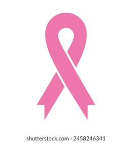 Breast cancer awareness month logo template design.