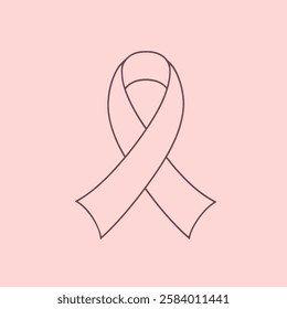 breast cancer awareness month logo in pink color.
