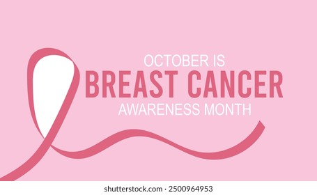 BREAST CANCER AWARENESS MONTH is observed every year on October. Holiday concept background, placard, banner design template Vector illustration background design.
