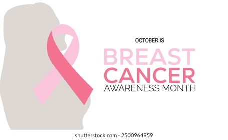 BREAST CANCER AWARENESS MONTH is observed every year on October. Holiday concept background, placard, banner design template Vector illustration background design.