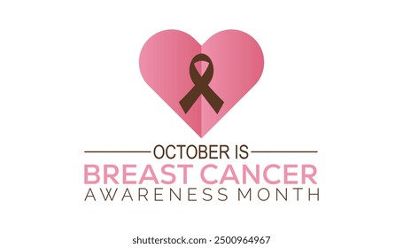 BREAST CANCER AWARENESS MONTH is observed every year on October. Holiday concept background, placard, banner design template Vector illustration background design.