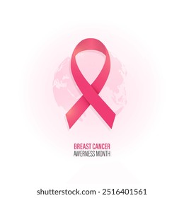 Breast cancer awareness month is observed every year in October.Breast cancer awareness pink ribbon. Banner template design. During October