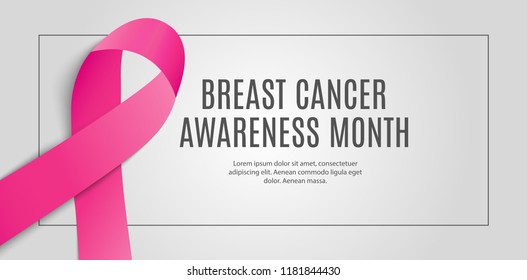 Breast Cancer Awareness Month Pink Ribbon Background Vector Illustration EPS10