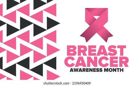 Breast Cancer Awareness Month. Pink october. Pink ribbon. Woman healthcare. Celebrate annual. Medic concept. Girl solidarity. Cancer prevention. Female disease. Poster, banner and background. Vector