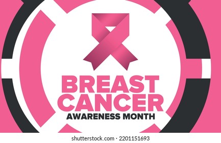 Breast Cancer Awareness Month Pink October Stock Vector (Royalty Free ...