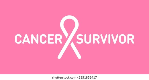 Breast Cancer Awareness Month Pink Ribbon Background Vector Logotype Concept Illustration 