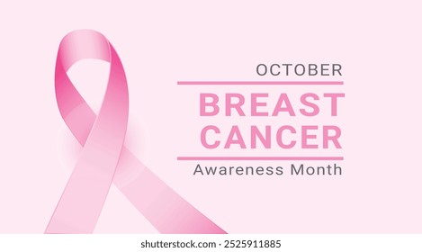 Breast Cancer Awareness Month. Pink October. Breast cancer awareness month is observed every year in October. background post design