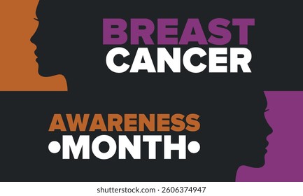 Breast Cancer Awareness Month. Pink october. Pink ribbon. Woman healthcare. Celebrate annual. Medic concept. Girl solidarity. Cancer prevention. Female disease. Poster, banner and background. Vector