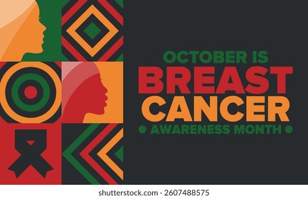 Breast Cancer Awareness Month. Pink october. Pink ribbon. Woman healthcare. Celebrate annual. Medic concept. Girl solidarity. Cancer prevention. Female disease. Poster, banner and background. Vector