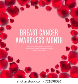 Breast Cancer Awareness Month Pink Ribbon Background Vector Illustration EPS10
