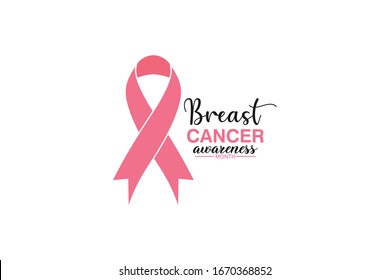 Awareness Ribbon With Bra Pink Symbol Or Icon. 24146153 Vector Art