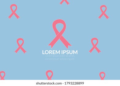 Breast cancer awareness month poster background concept design. 