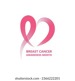 breast cancer awareness month poster logo icon vector illustration by shabrina iqlil