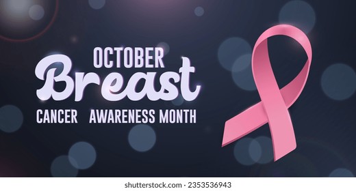 Breast cancer awareness month and prevention concept,  pink ribbon symbol  for health cancer poster design vector illustration