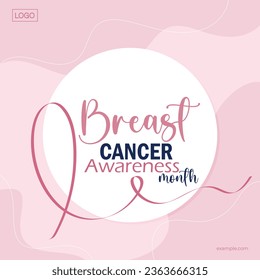 Breast cancer awareness month realistic poster