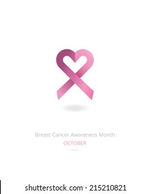 Breast cancer awareness month ribbon