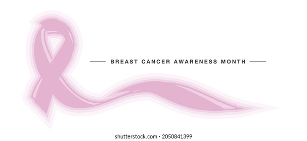 Breast Cancer Awareness Month a silky pink ribbon symbol of beautiful art design vector illustration